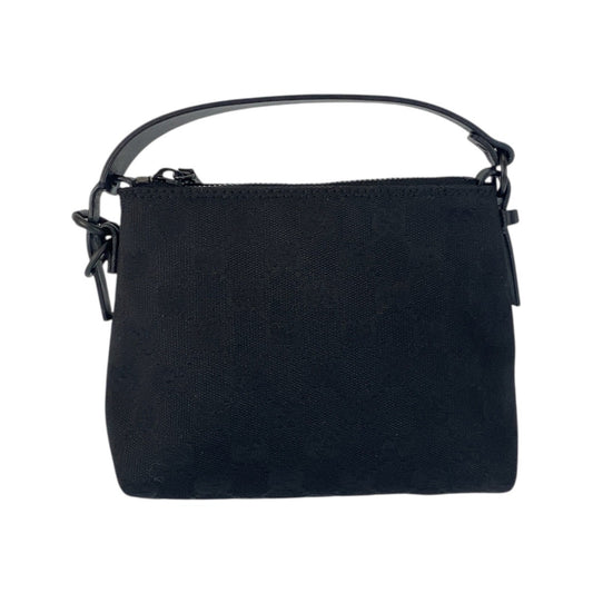 20519
GUCCI グッチ ブラック 黒 GGキャンバス / レザー 101634 ハンドバッグ アクセサリーポーチ レディース A35