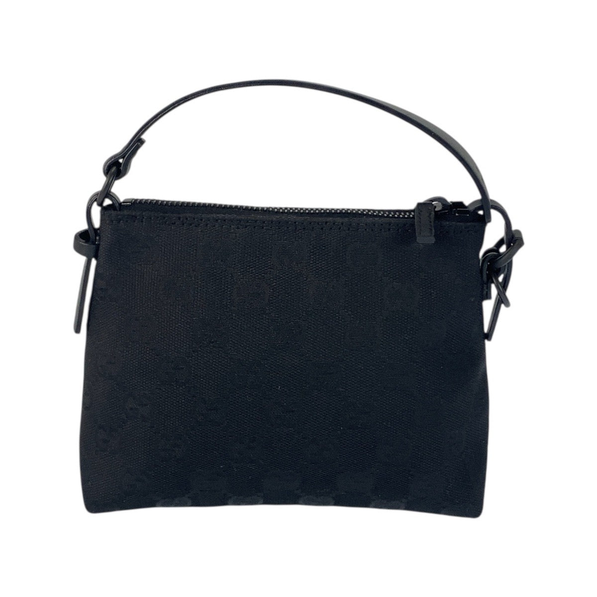 20519
GUCCI Black GG Canvas / Leather 101634 Handbag Accessory Pouch Women's A35