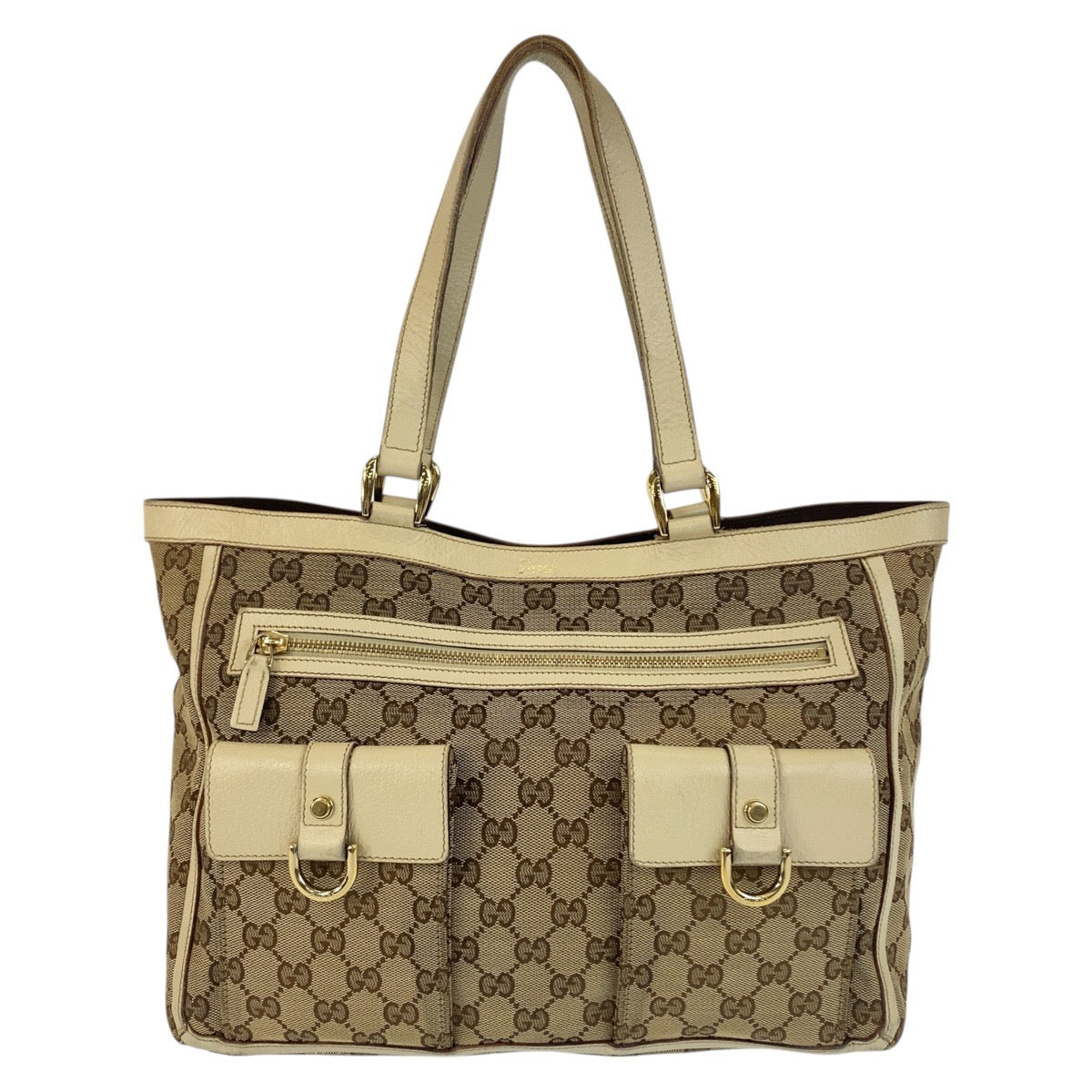 20520
GUCCI Abbey Beige Ivory Gold Hardware GG Canvas / Leather 146247 Tote Bag Shoulder Bag Ladies AB14