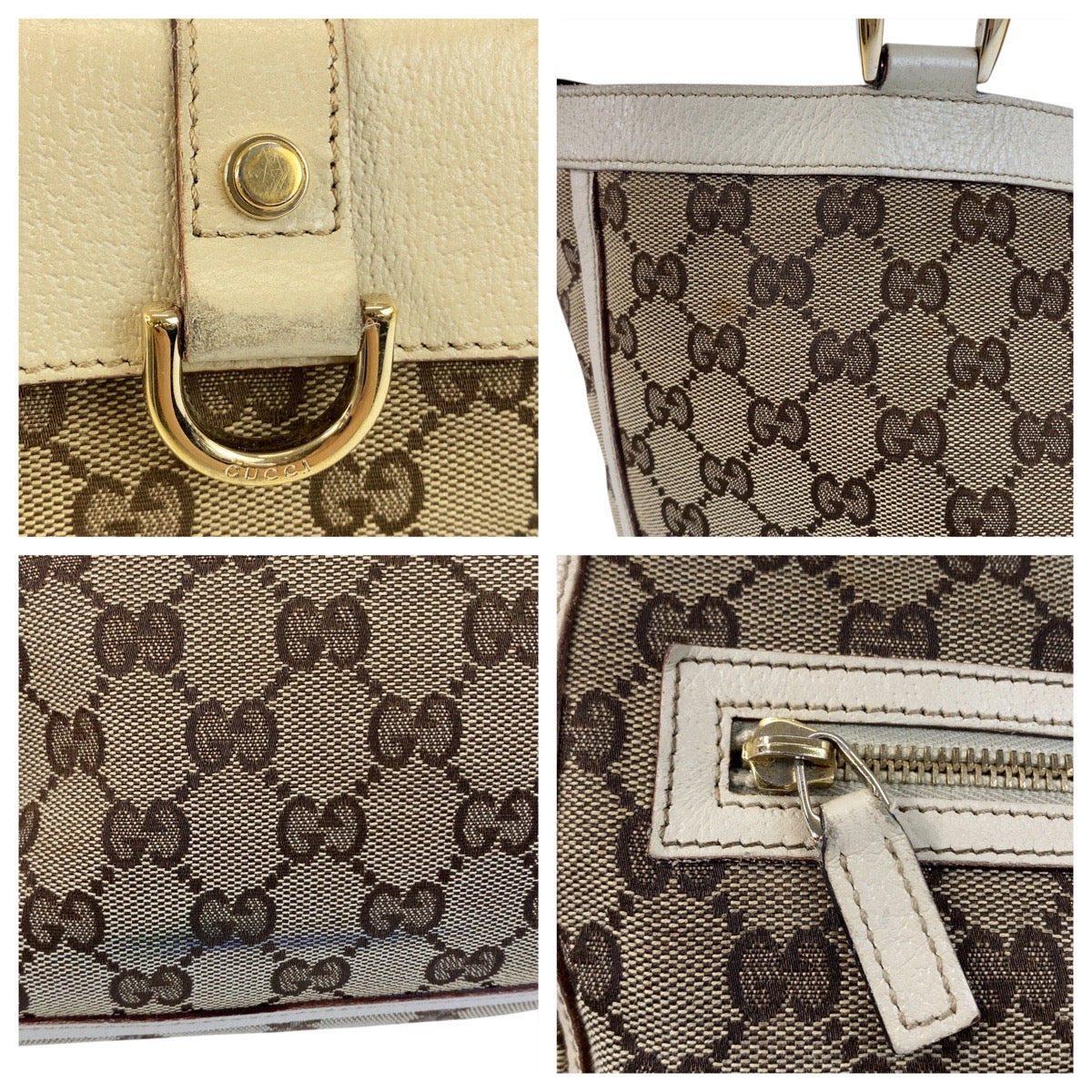 20520
GUCCI Abbey Beige Ivory Gold Hardware GG Canvas / Leather 146247 Tote Bag Shoulder Bag Ladies AB14