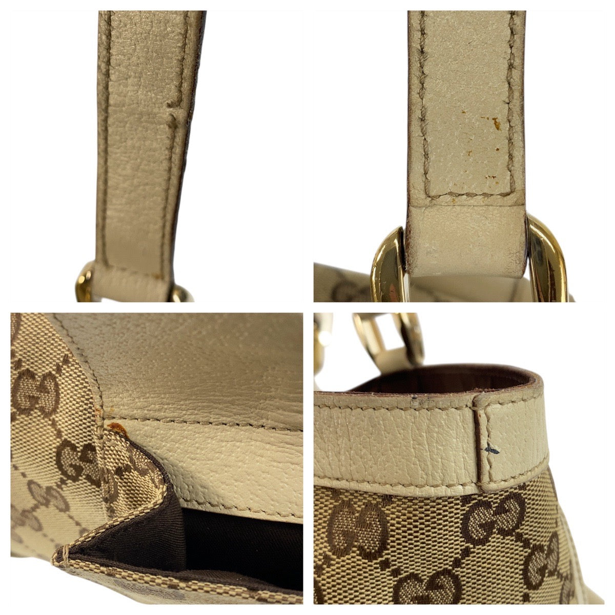 20520
GUCCI Abbey Beige Ivory Gold Hardware GG Canvas / Leather 146247 Tote Bag Shoulder Bag Ladies AB14