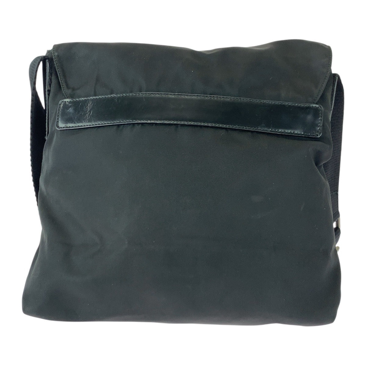 20521
PRADA プラダ テスート 三角ロゴプレート ブラック 黒 シルバー金具 ナイロン / レザー ショルダーバッグ ポシェット レディース ABP40