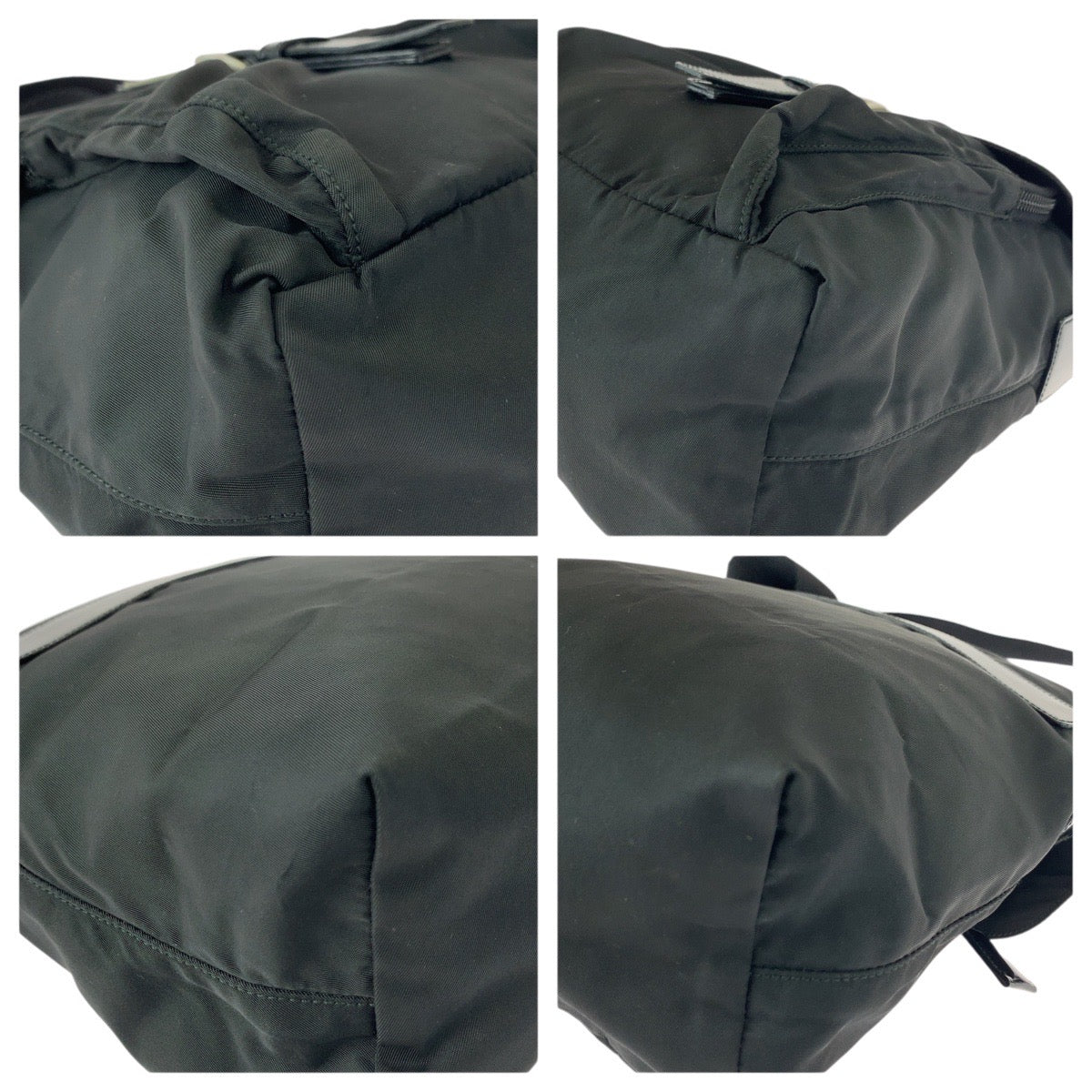 20521
PRADA プラダ テスート 三角ロゴプレート ブラック 黒 シルバー金具 ナイロン / レザー ショルダーバッグ ポシェット レディース ABP40