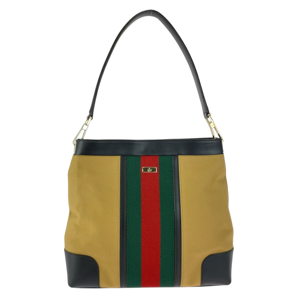 20522
GUCCI Sherry Line Beige Brown Gold Hardware Canvas / Leather 001 4231 Shoulder Bag Ladies A44