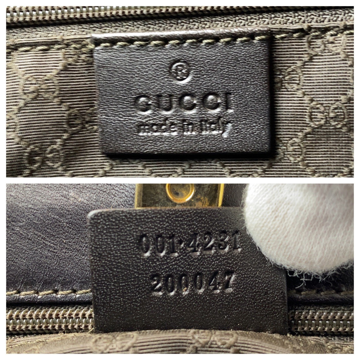 20522
GUCCI Sherry Line Beige Brown Gold Hardware Canvas / Leather 001 4231 Shoulder Bag Ladies A44