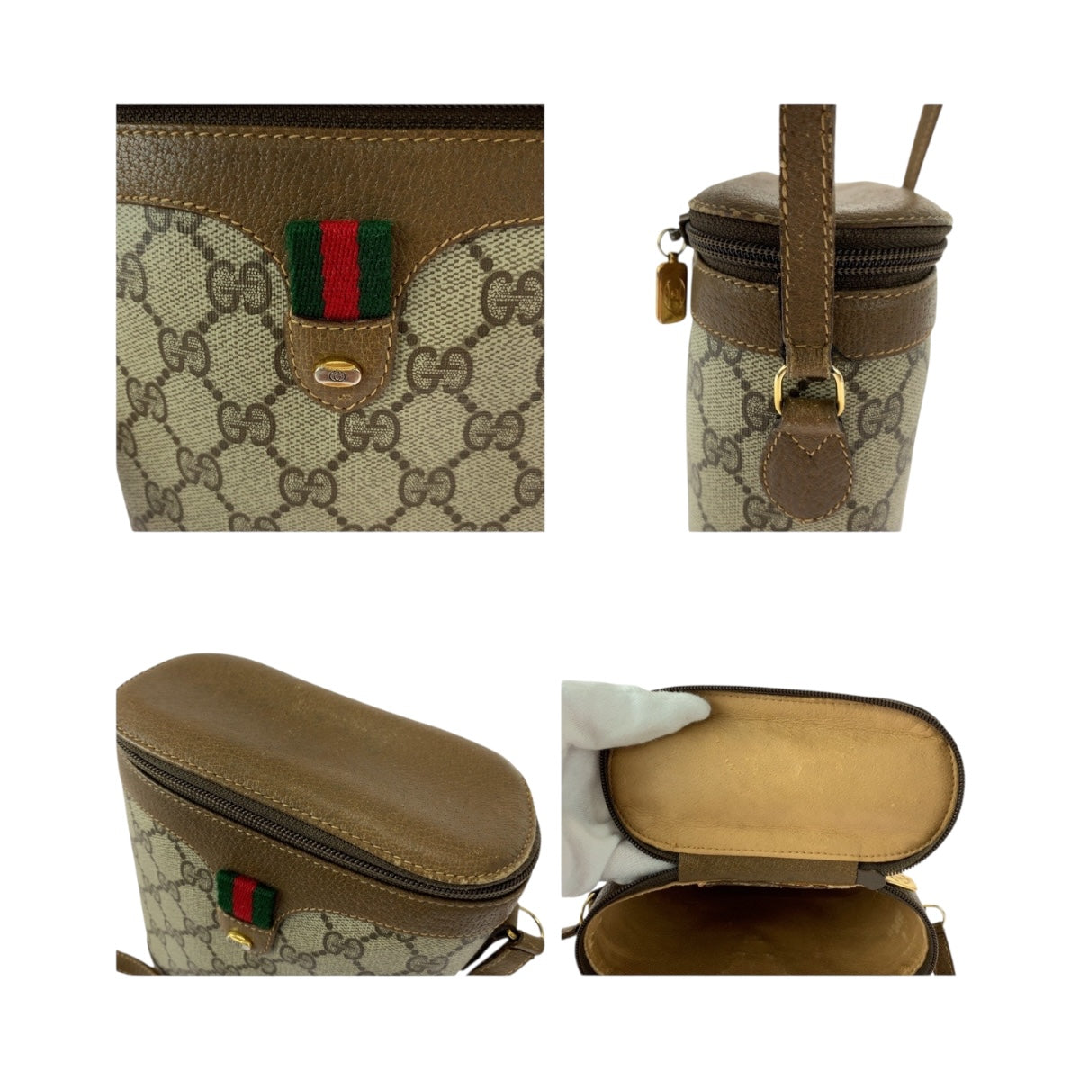 20523
GUCCI グッチ ヴィンテージ オールドグッチ シェリーライン ベージュ ブラウン ゴールド金具 GGスプリームキャンバス 904 02 070 ショルダーバッグ ポシェット レディース AB42