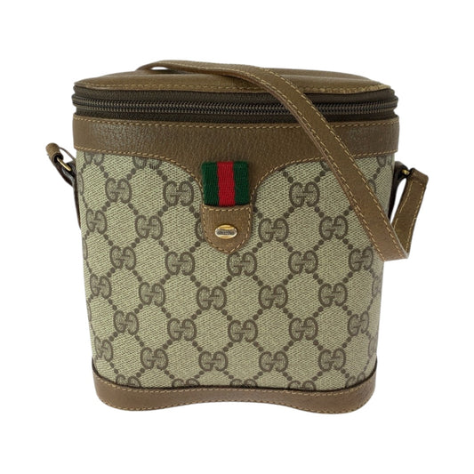 20523
GUCCI グッチ ヴィンテージ オールドグッチ シェリーライン ベージュ ブラウン ゴールド金具 GGスプリームキャンバス 904 02 070 ショルダーバッグ ポシェット レディース AB42
