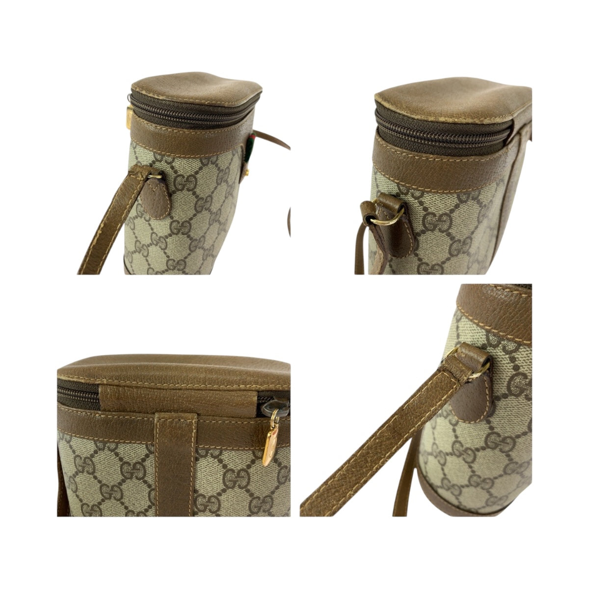 20523
GUCCI グッチ ヴィンテージ オールドグッチ シェリーライン ベージュ ブラウン ゴールド金具 GGスプリームキャンバス 904 02 070 ショルダーバッグ ポシェット レディース AB42