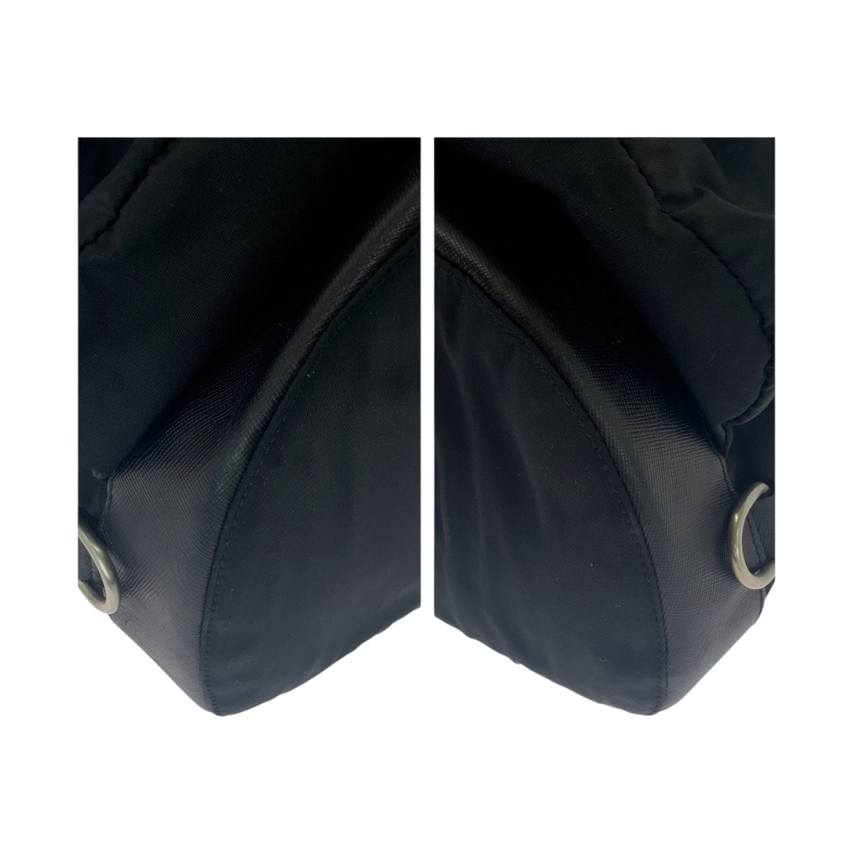 20524
PRADA プラダ テスート 三角ロゴプレート ブラック 黒 シルバー金具 ナイロン リュック バックパック レディース ABP44