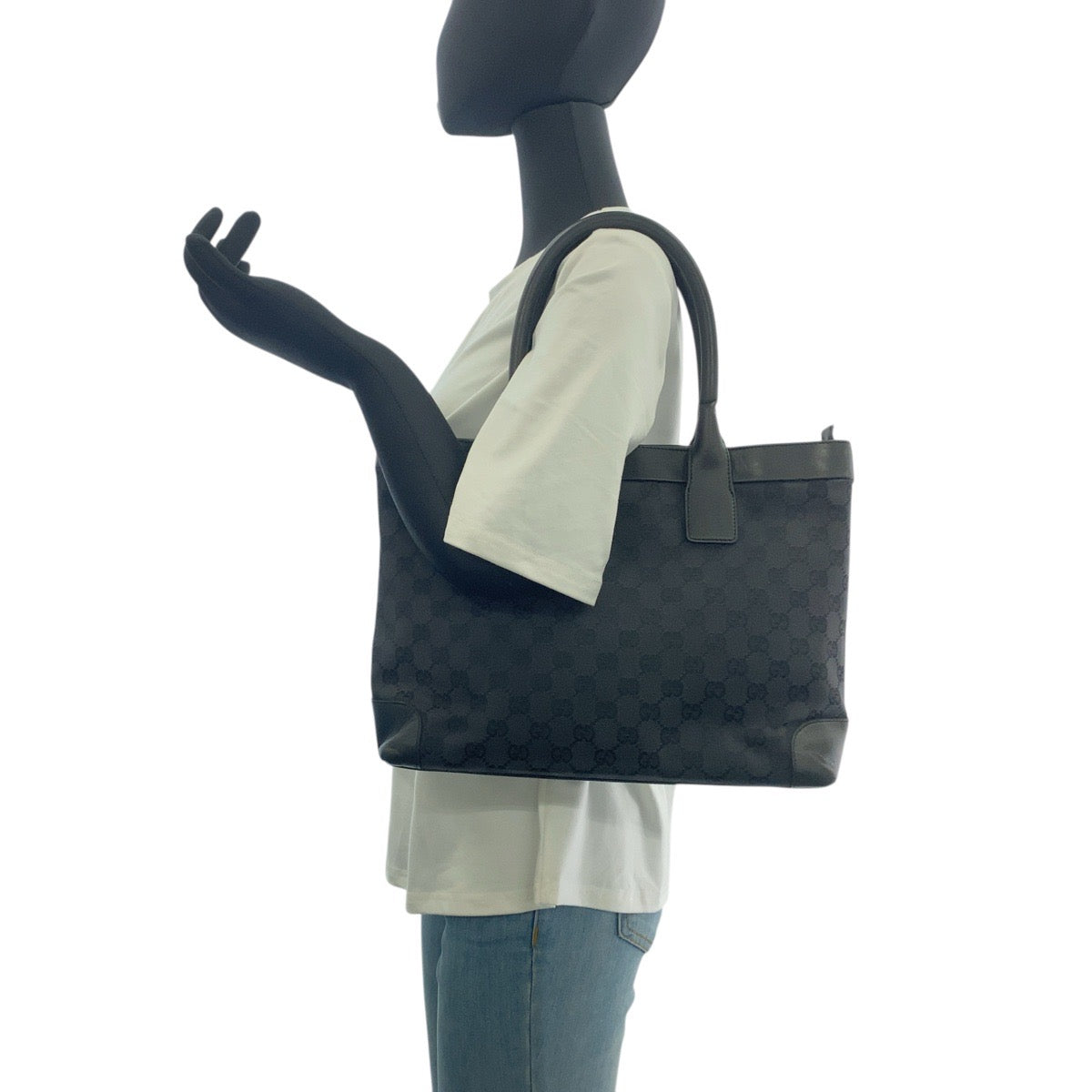 20526
GUCCI グッチ ブラック 黒 GGキャンバス / レザー 002 1119 トートバッグ　 ショルダーバッグ レディース AB15