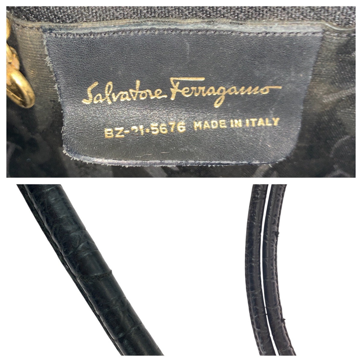 20528
Salvatore Ferragamo サルヴァトーレフェラガモ ヴァラ 型押し ブラック 黒 ゴールド金具 レザー BZ-21-5676 リュック・デイパック レディース ABP28