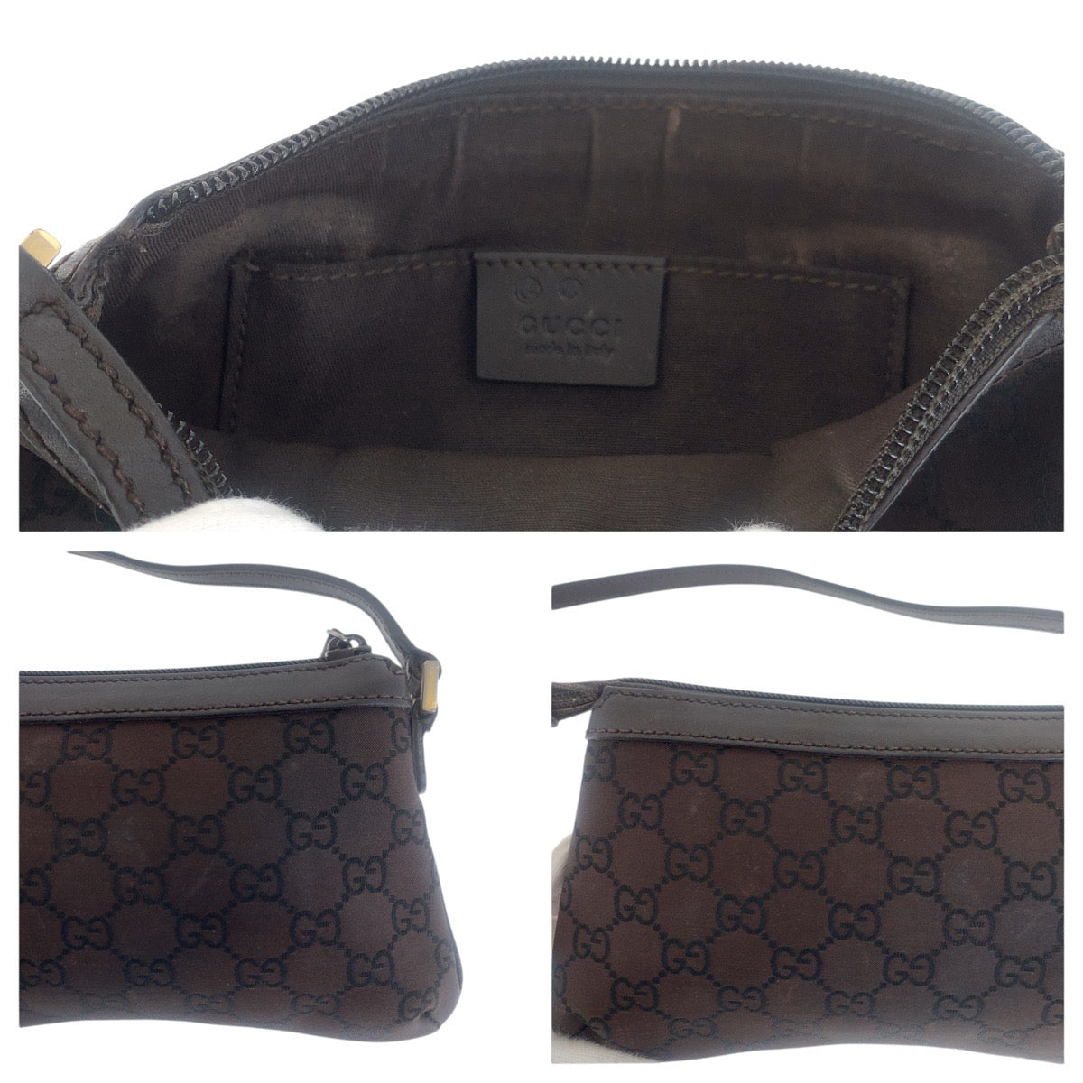20530
GUCCI グッチ ブラウン ゴールド金具 GGキャンバス / レザー 272381 ハンドバッグ アクセサリーポーチ レディース AB21