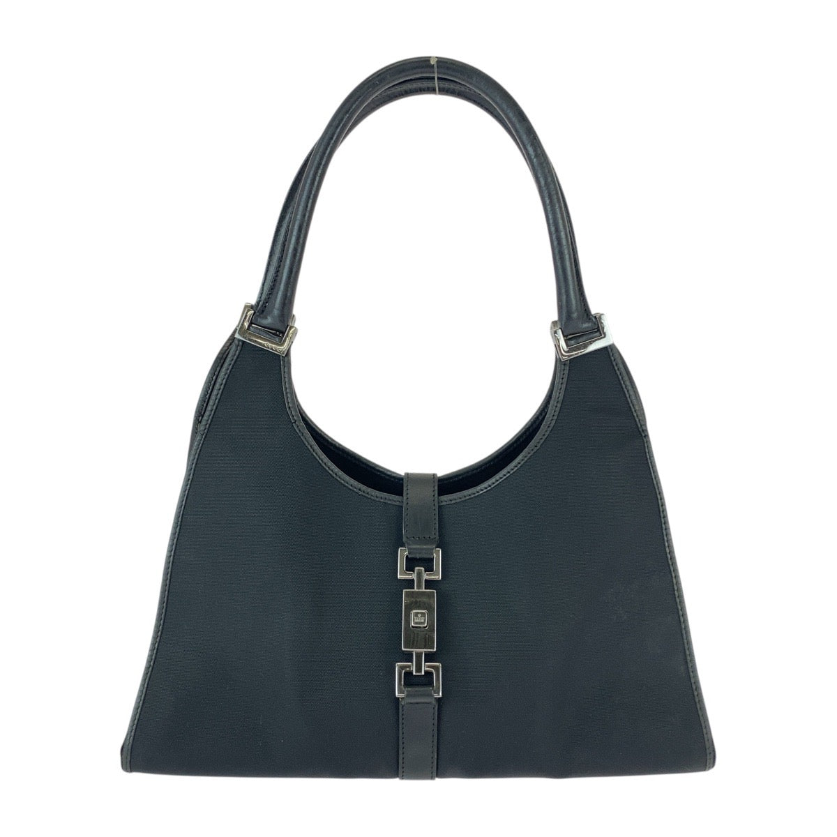 20533
GUCCI グッチ ジャッキー ブラック 黒 シルバー金具 キャンバス / レザー 002−1067 トートバッグ ショルダーバッグ レディース AB28