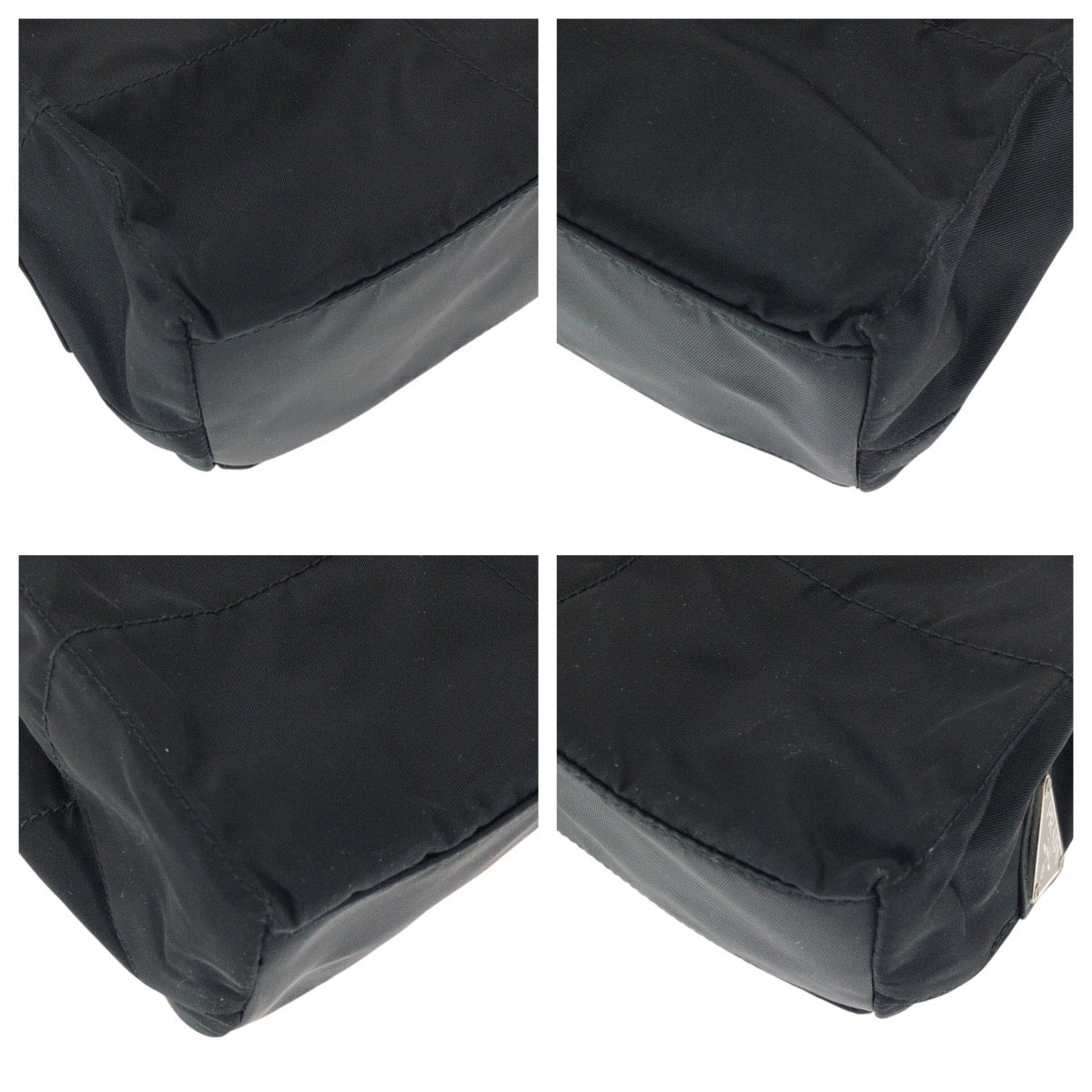 20537
PRADA プラダ テスート 三角ロゴプレート ブラック 黒 シルバー金具 ナイロン / プラスチック トートバッグ ショルダーバッグ レディース ABP30