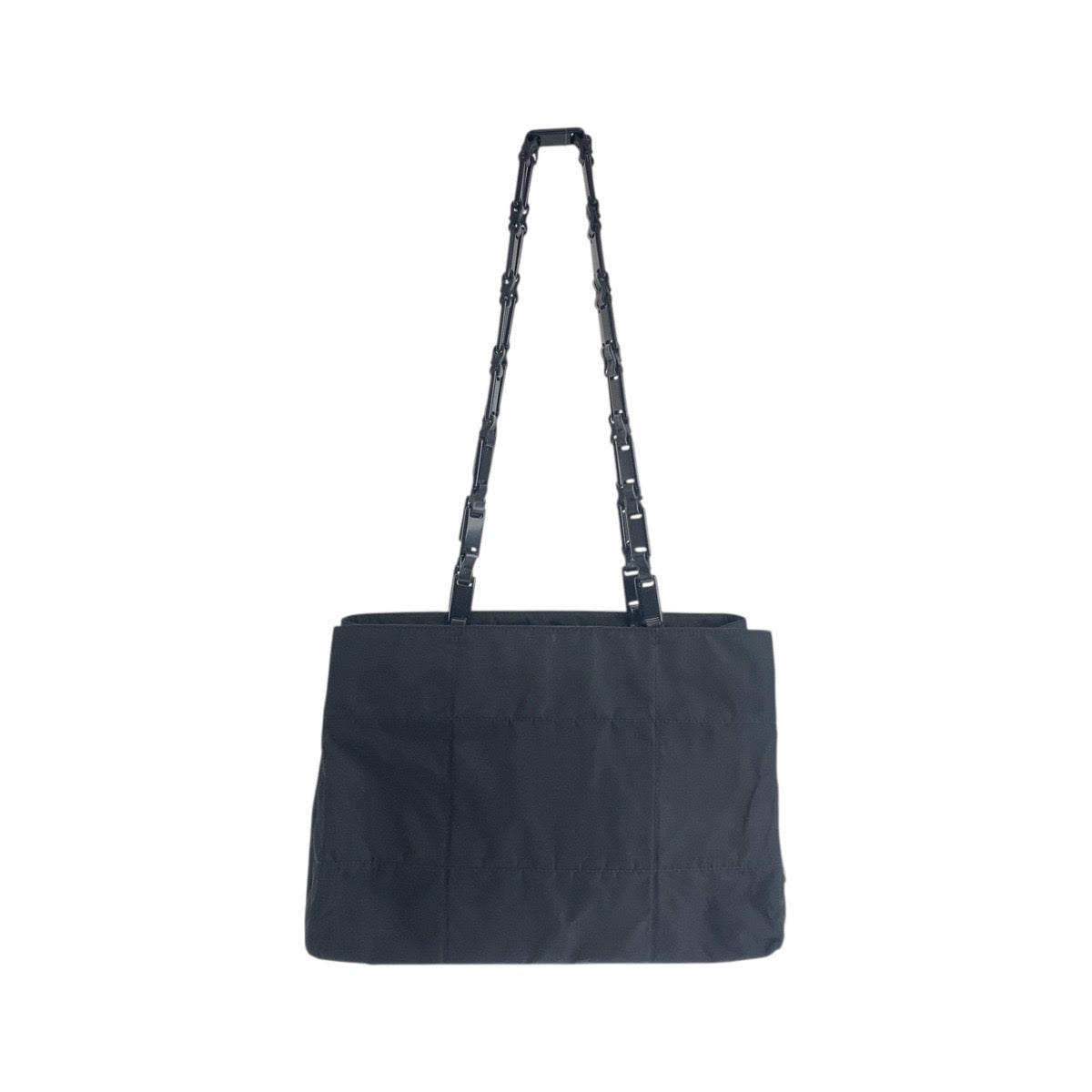 20537
PRADA プラダ テスート 三角ロゴプレート ブラック 黒 シルバー金具 ナイロン / プラスチック トートバッグ ショルダーバッグ レディース ABP30