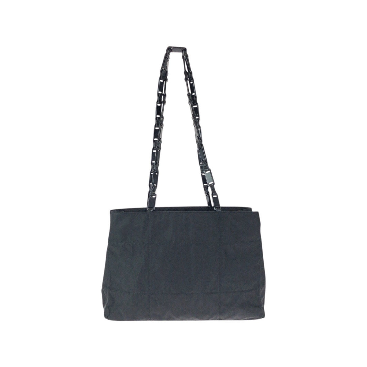 20537
PRADA プラダ テスート 三角ロゴプレート ブラック 黒 シルバー金具 ナイロン / プラスチック トートバッグ ショルダーバッグ レディース ABP30