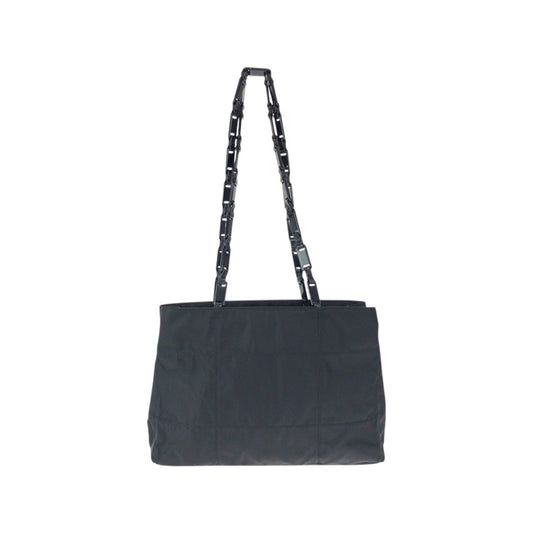 20537
PRADA プラダ テスート 三角ロゴプレート ブラック 黒 シルバー金具 ナイロン / プラスチック トートバッグ ショルダーバッグ レディース ABP30