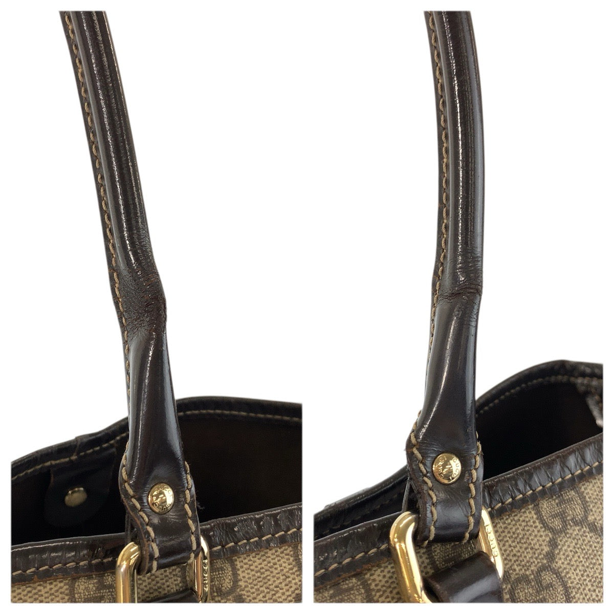 20538
GUCCI グッチ ベージュ ブラウン ゴールド金具 GGスプリームキャンバス 197953 トートバッグ ショルダーバッグ レディース AB18