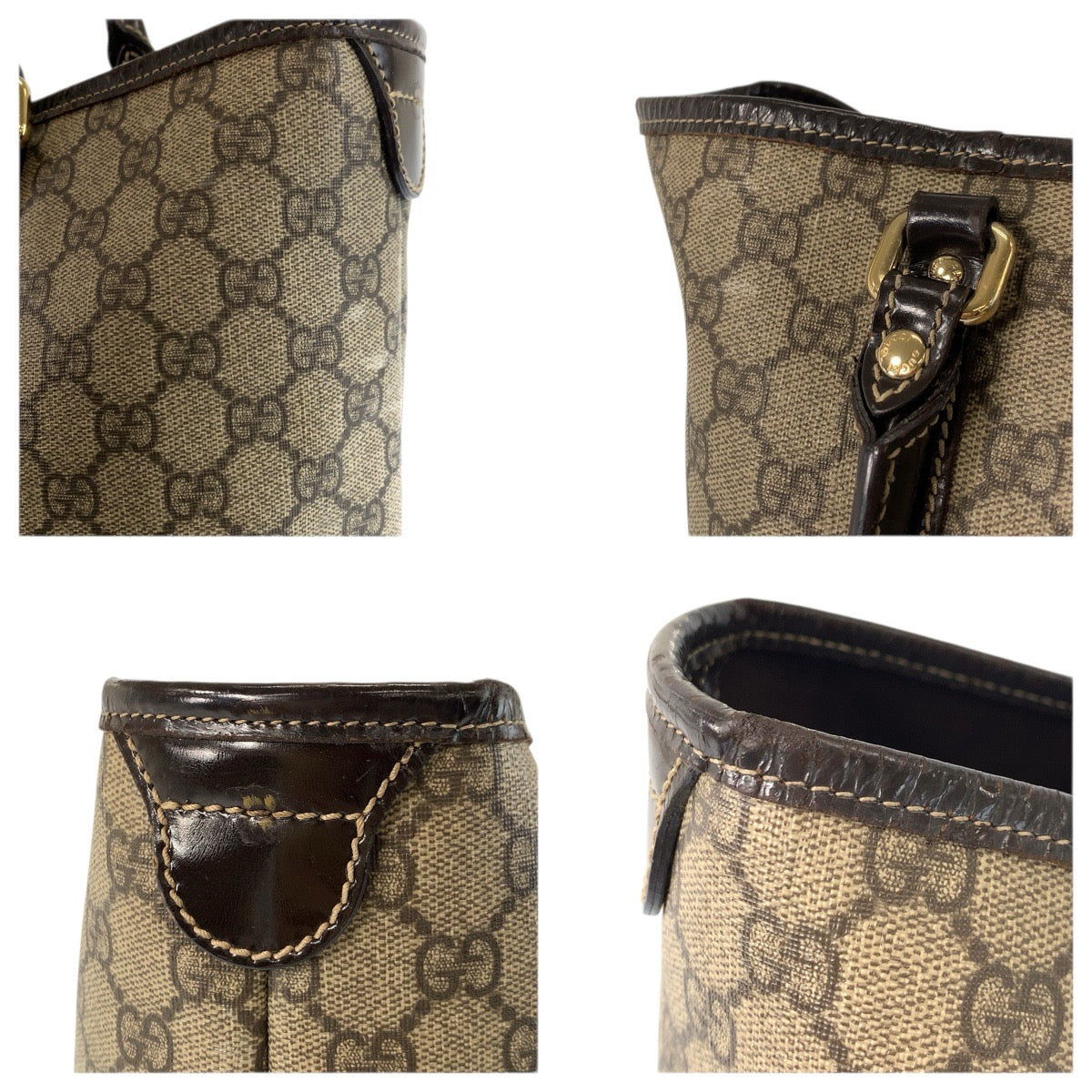 20538
GUCCI グッチ ベージュ ブラウン ゴールド金具 GGスプリームキャンバス 197953 トートバッグ ショルダーバッグ レディース AB18