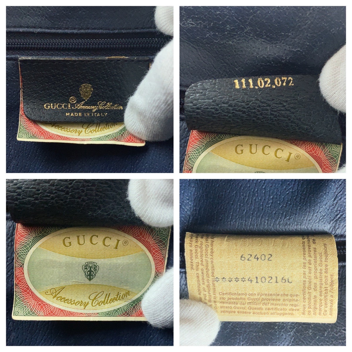 20540
GUCCI Vintage Sherry Line Gray Navy Gold Hardware GG Supreme Canvas / Leather 111 02 072 Handbag Boston Bag Shoulder Bag 2WAY Women's ABP48