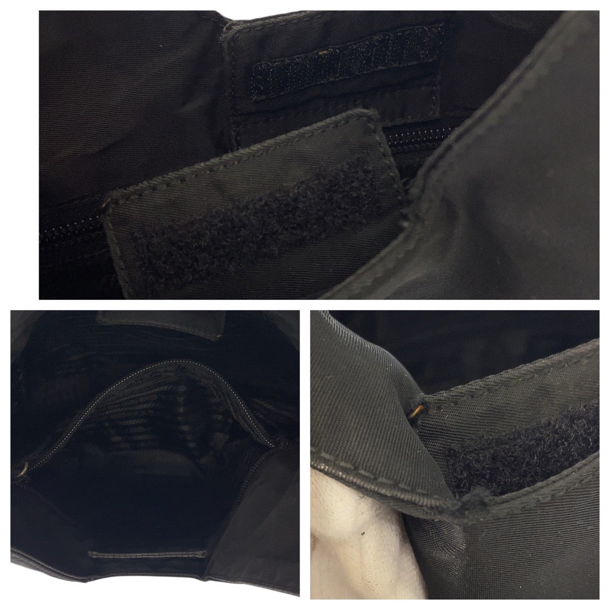 20541
PRADA プラダ テスート 三角ロゴプレート ブラック 黒 シルバー金具 ナイロン ホーボー ショルダーバッグ ハンドバッグ レディース AB28