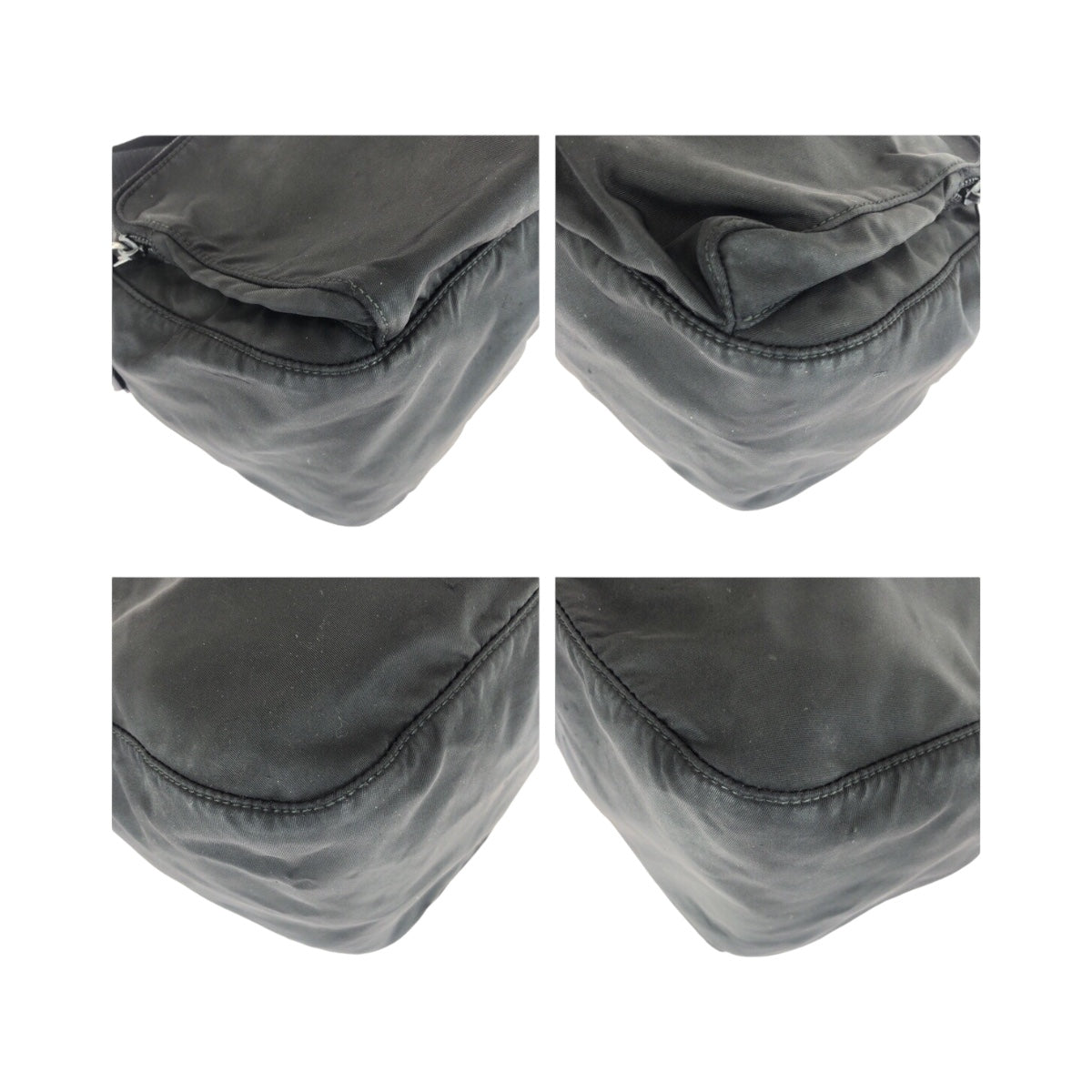 20546
PRADA プラダ テスート 三角ロゴプレート ブラック 黒 シルバー金具 ナイロン ショルダーバッグ メッセンジャーバッグ レディース AB32