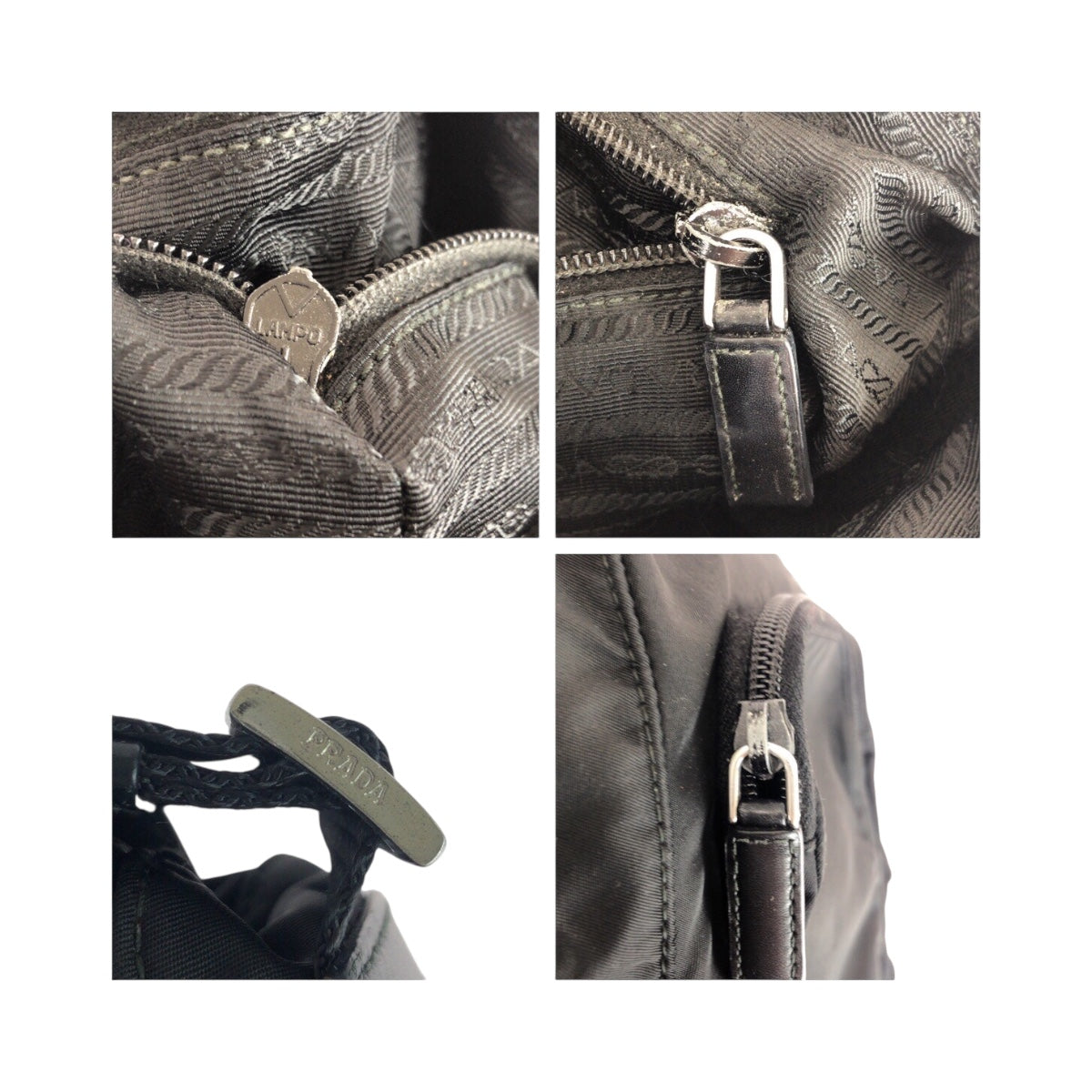 20546
PRADA プラダ テスート 三角ロゴプレート ブラック 黒 シルバー金具 ナイロン ショルダーバッグ メッセンジャーバッグ レディース AB32