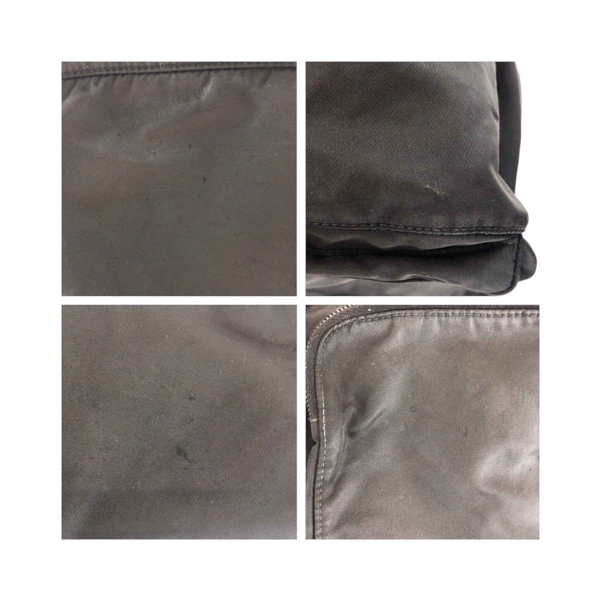 20546
PRADA プラダ テスート 三角ロゴプレート ブラック 黒 シルバー金具 ナイロン ショルダーバッグ メッセンジャーバッグ レディース AB32