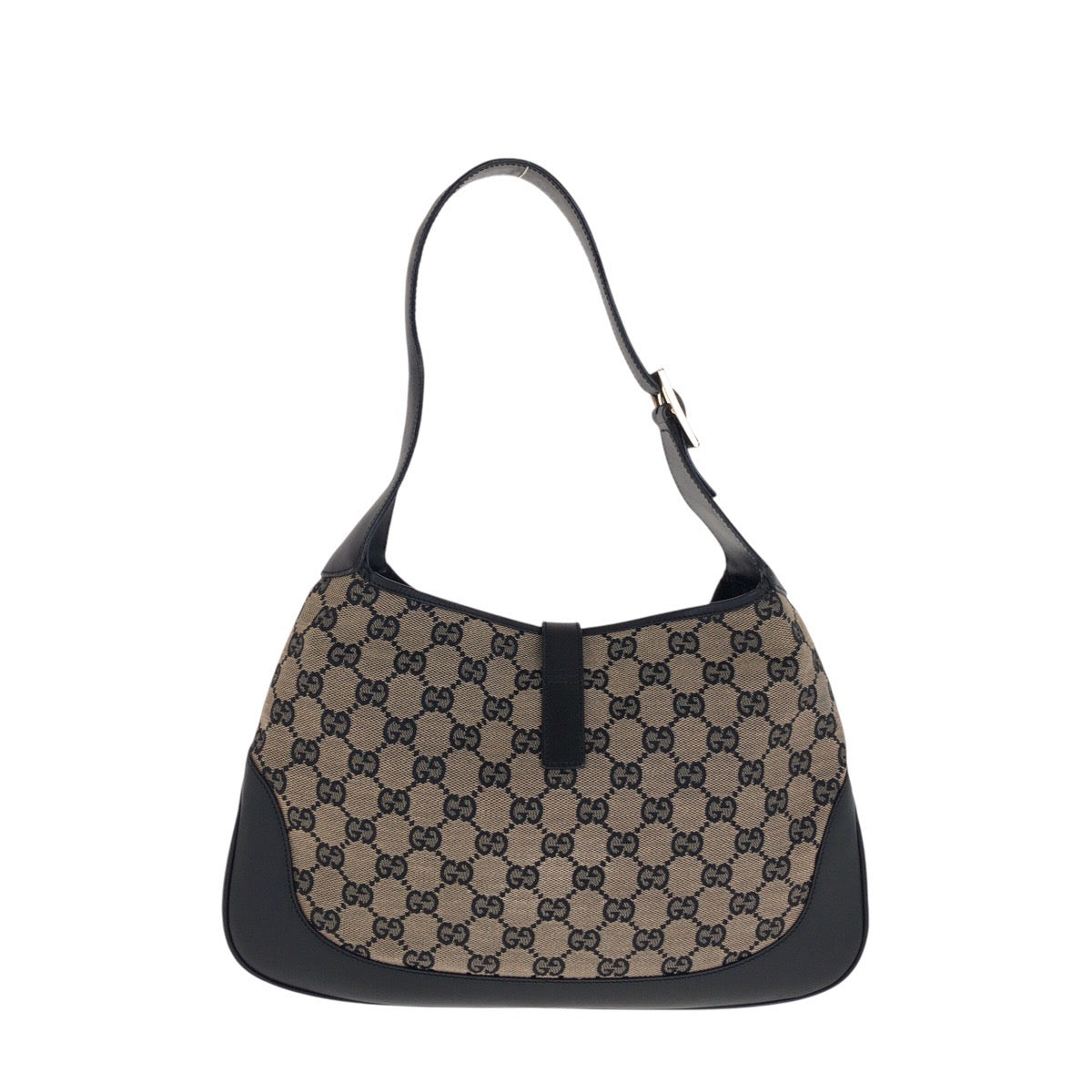 20547
GUCCI グッチ ジャッキー ブラック 黒 ゴールド金具 GGキャンバス / レザー 001 3306 ショルダーバッグ ハンドバッグ レディース AB42