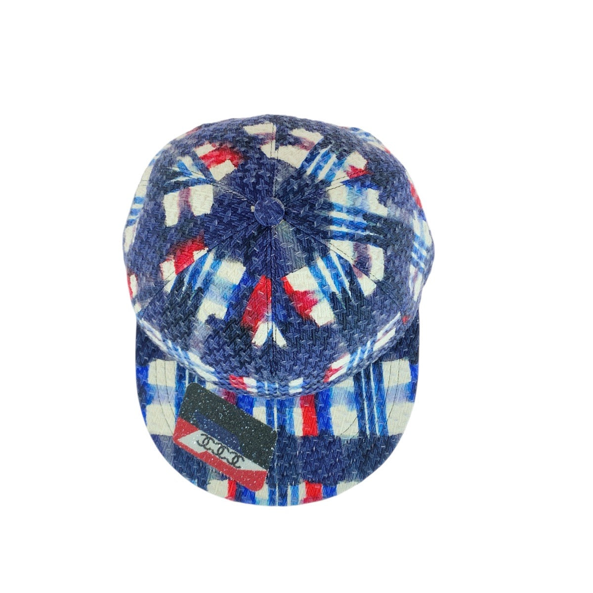 20551
CHANEL シャネル ココマーク マルチカラー ブルー ホワイト レッド ツイード キャップ レディース A48