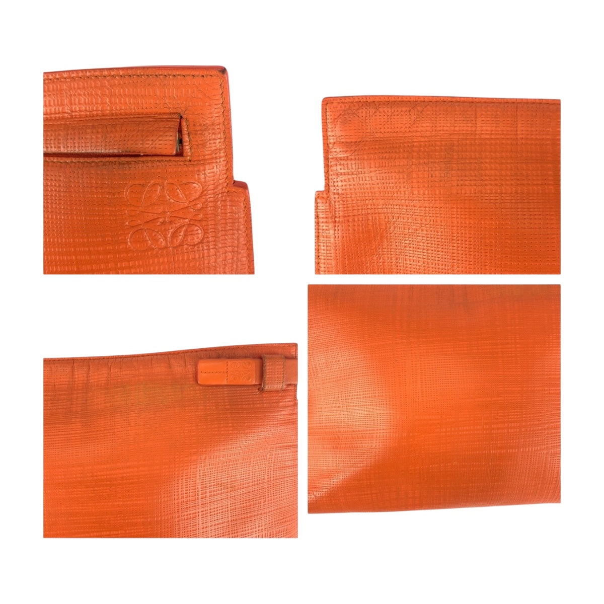 20552
LOEWE ロエベ アナグラム オレンジ ゴールド金具 レザー 101 88 K05 クラッチバッグ セカンドバッグ レディース AB21