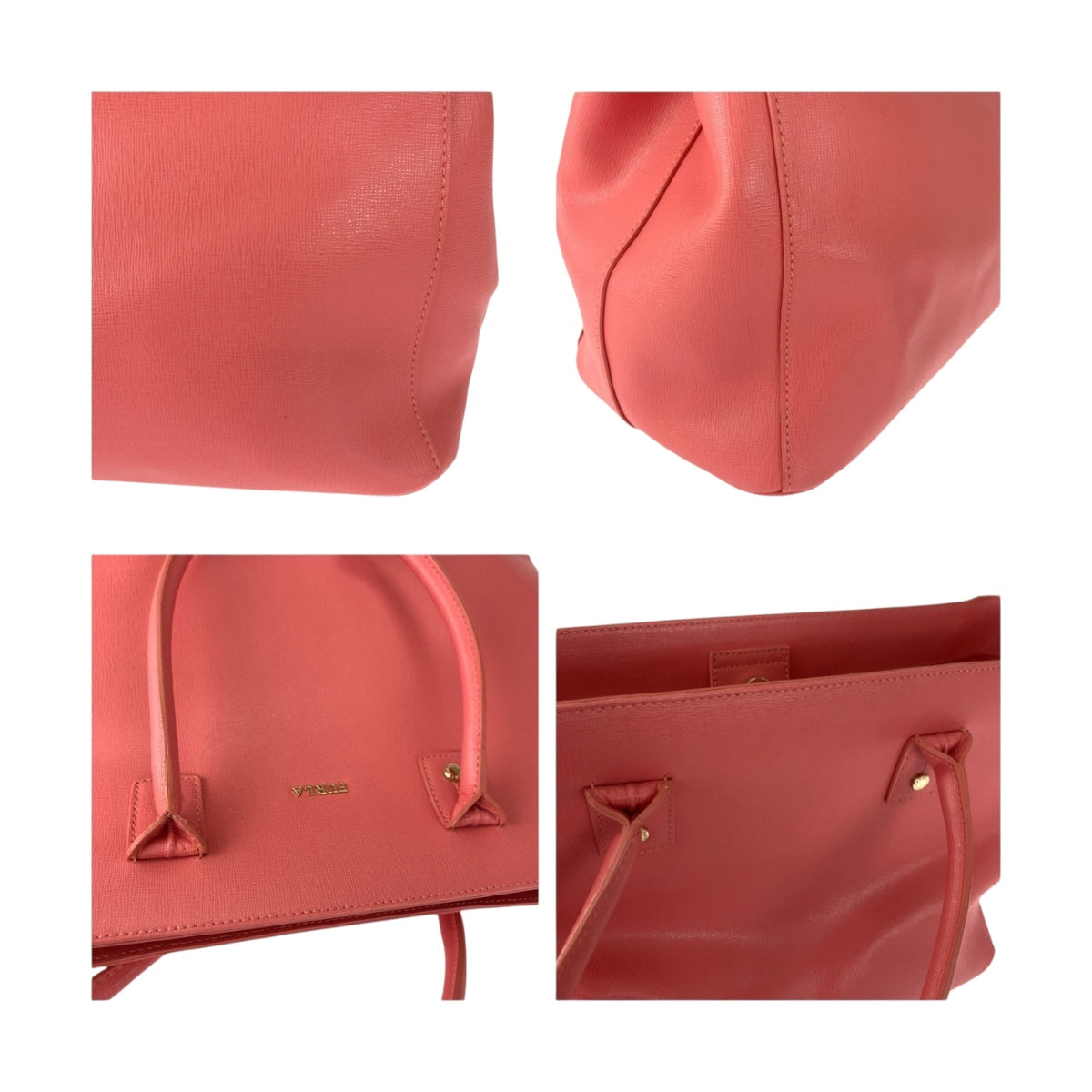 20474
Furla Linda Pink Gold Hardware PVC Tote Bag Shoulder Bag Ladies A14
