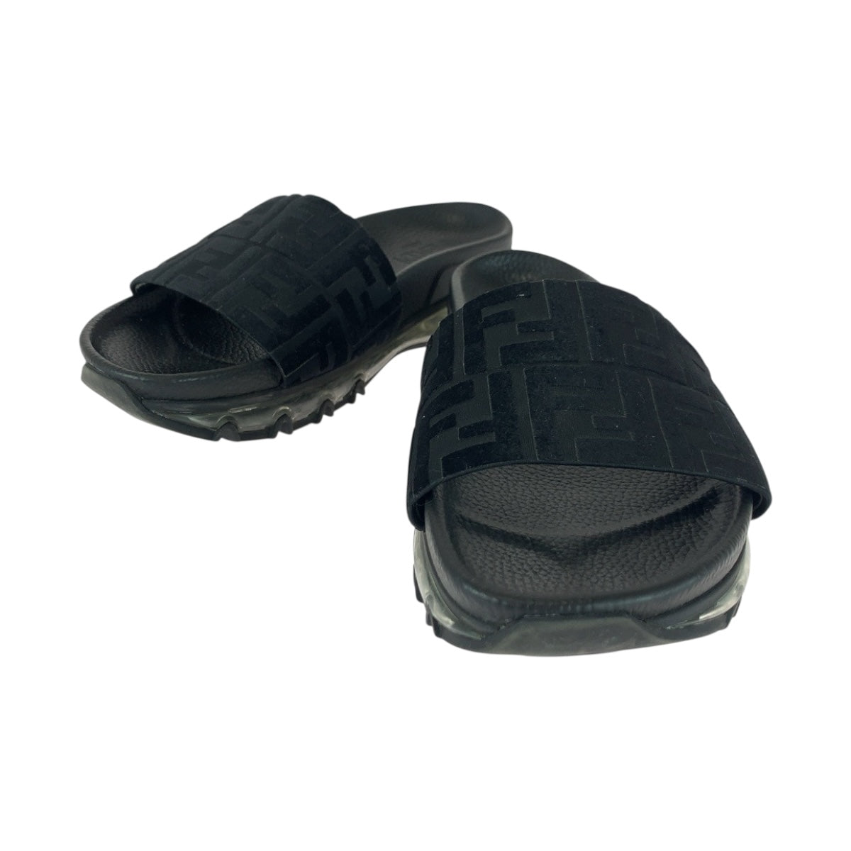 20558
FENDI フェンディ ズッカ サイズ7 ブラック ラバー 7X1284 サンダル メンズ AB24