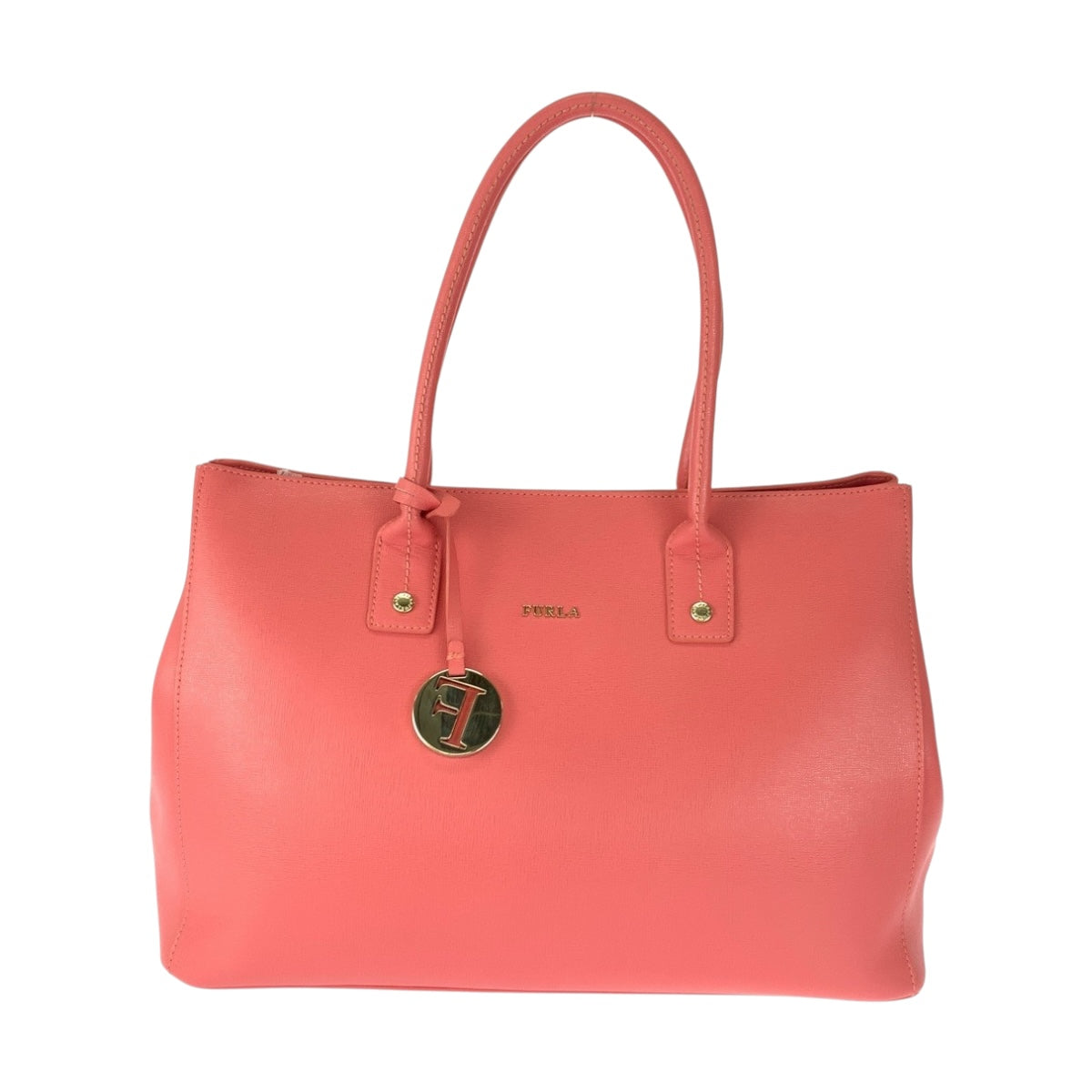 20474
Furla Linda Pink Gold Hardware PVC Tote Bag Shoulder Bag Ladies A14