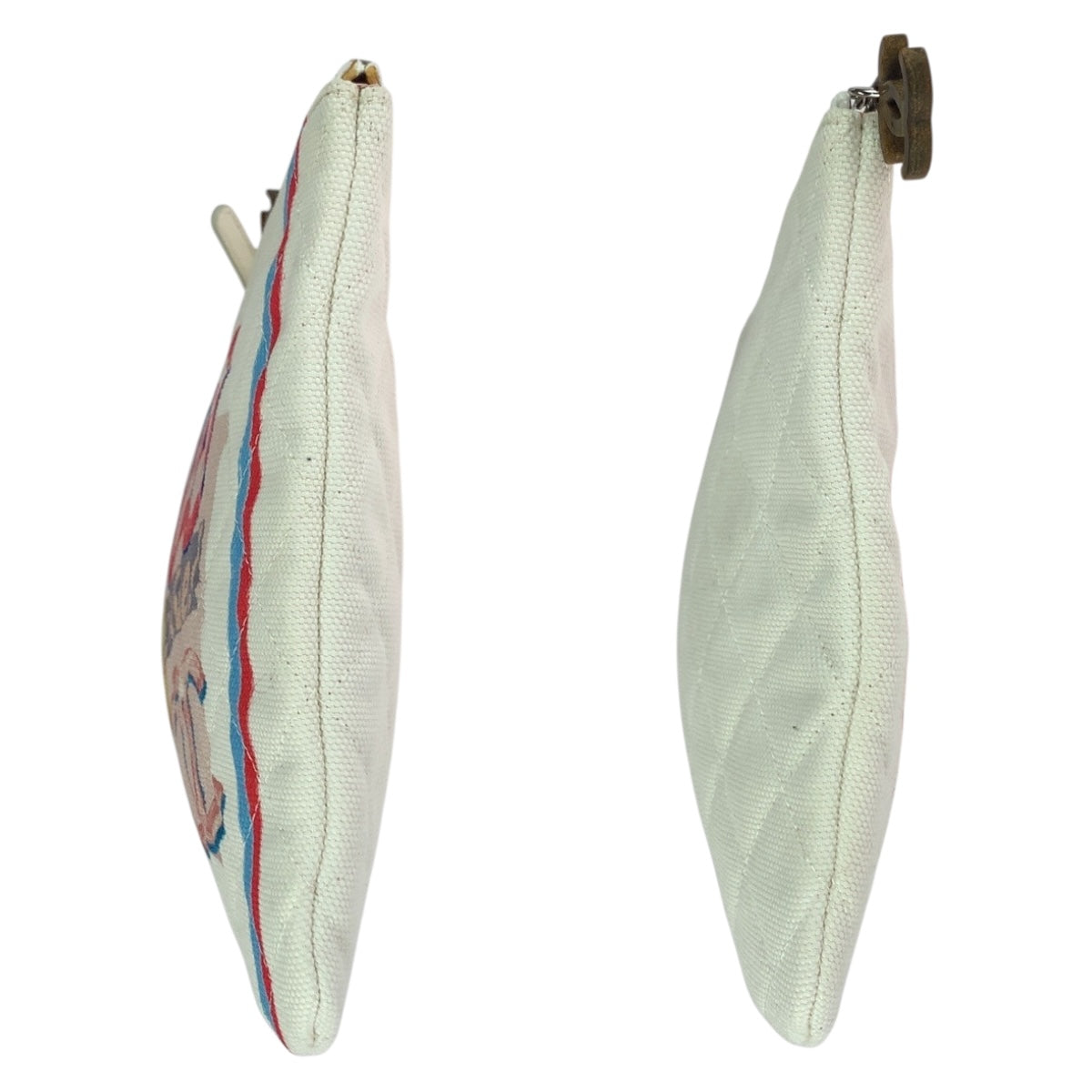 20561
CHANEL シャネル ココキューバ ココマーク ホワイト マルチカラー シルバー金具 キャンバス クラッチバッグ レディース ABP54