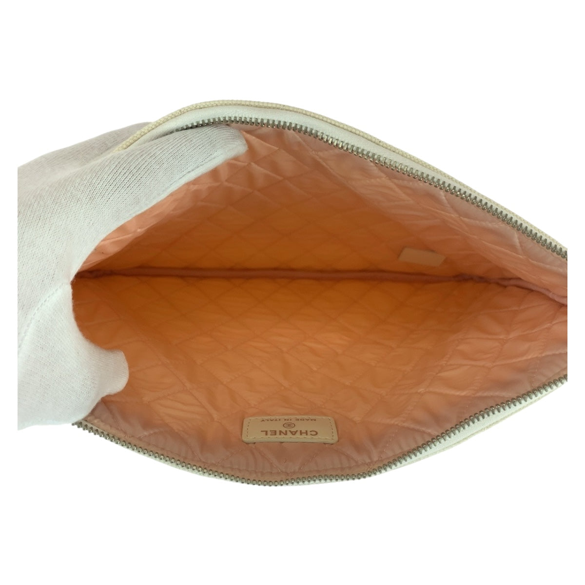 20561
CHANEL シャネル ココキューバ ココマーク ホワイト マルチカラー シルバー金具 キャンバス クラッチバッグ レディース ABP54