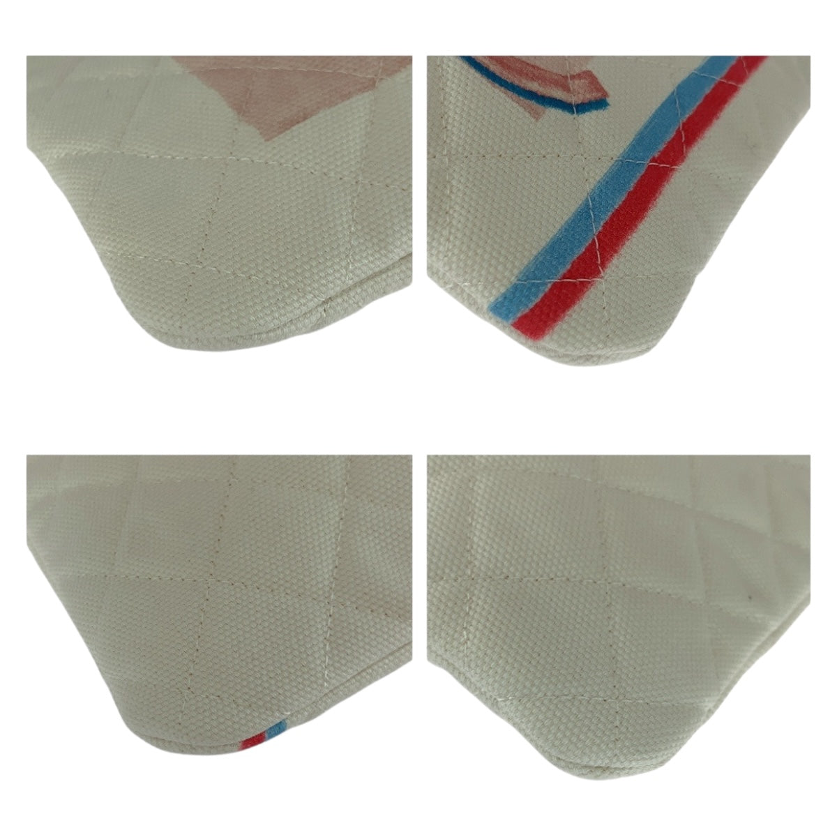 20561
CHANEL シャネル ココキューバ ココマーク ホワイト マルチカラー シルバー金具 キャンバス クラッチバッグ レディース ABP54