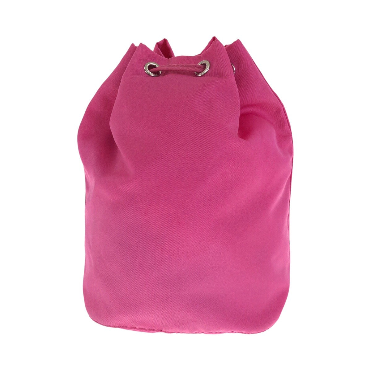 20565
PRADA プラダ 三角ロゴ ピンク シルバー金具 ナイロン 1NE369 ポーチ 巾着 レディース A42