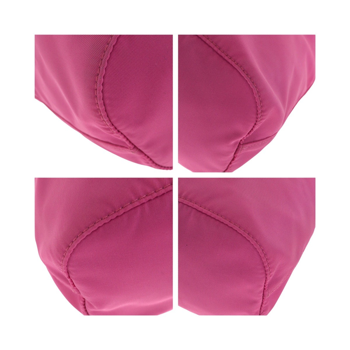 20565
PRADA プラダ 三角ロゴ ピンク シルバー金具 ナイロン 1NE369 ポーチ 巾着 レディース A42