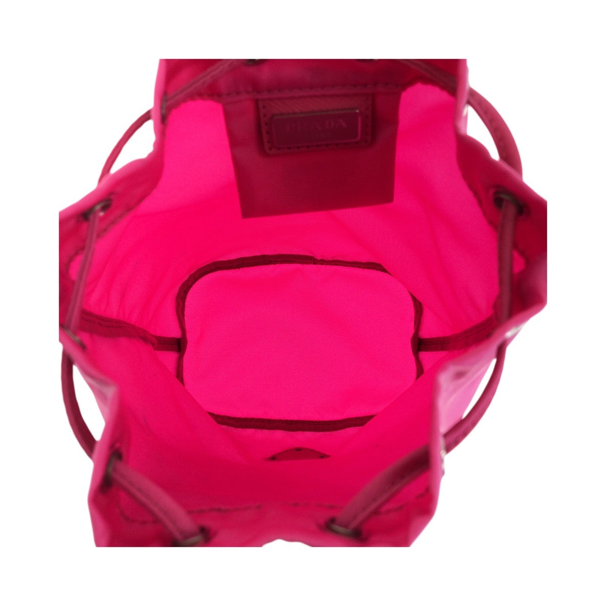 20565
PRADA プラダ 三角ロゴ ピンク シルバー金具 ナイロン 1NE369 ポーチ 巾着 レディース A42