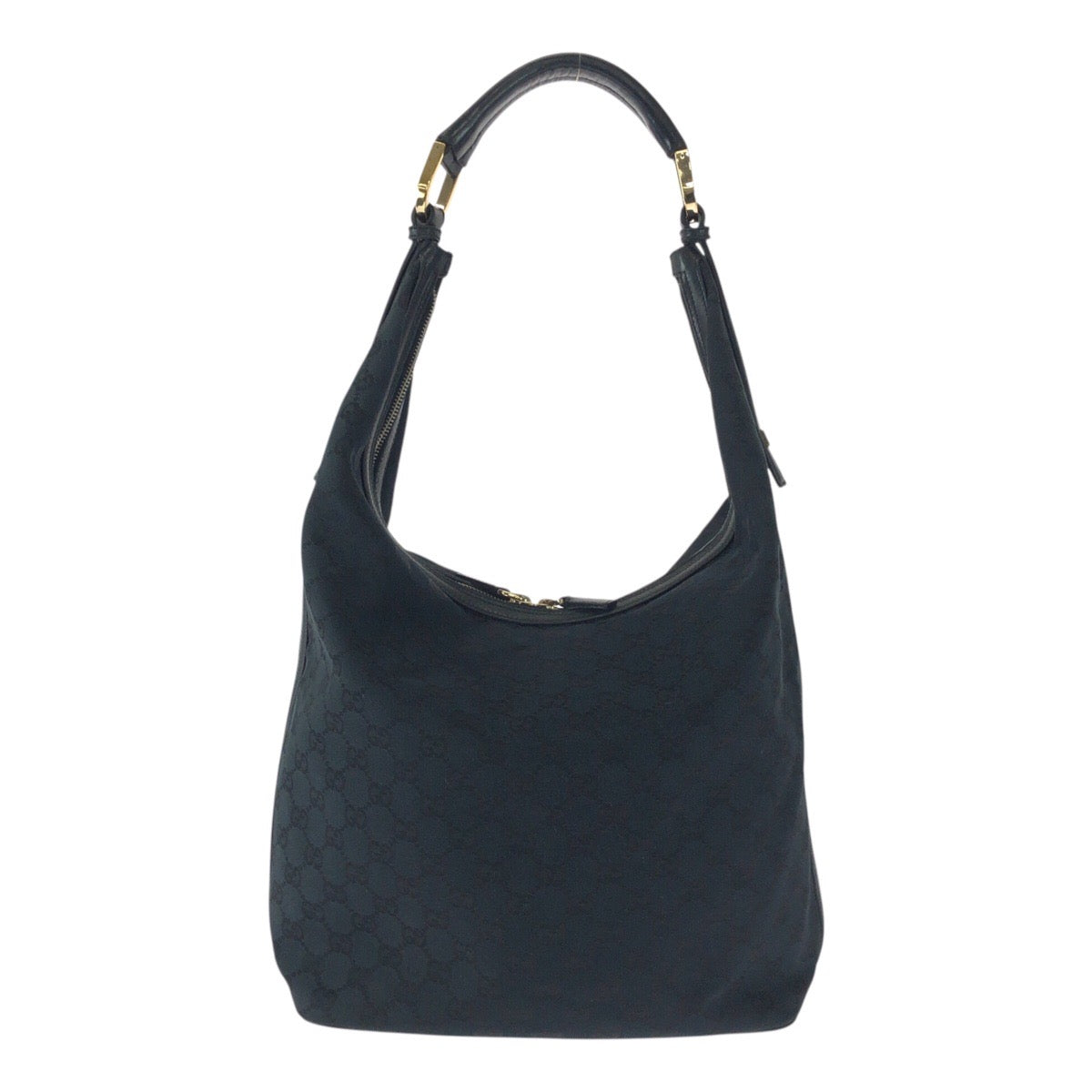 20570
GUCCI グッチ ホーボー ブラック 黒 ゴールド金具 GGキャンバス / レザー 001.42870 ショルダーバッグ ハンドバッグ レディース ABP38