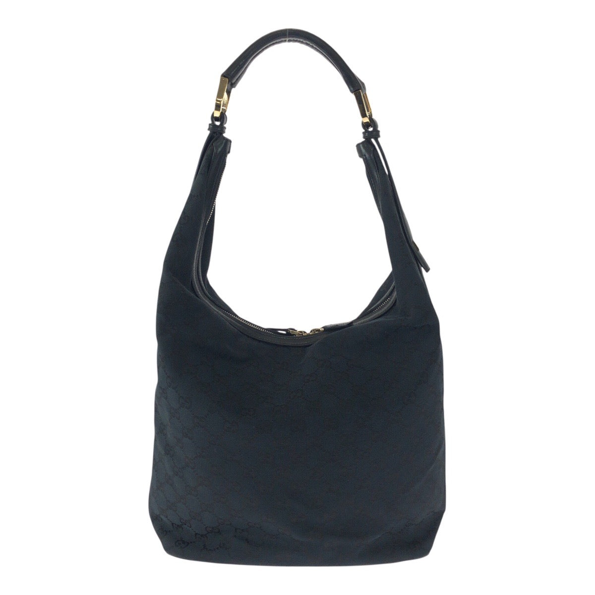 20570
GUCCI グッチ ホーボー ブラック 黒 ゴールド金具 GGキャンバス / レザー 001.42870 ショルダーバッグ ハンドバッグ レディース ABP38