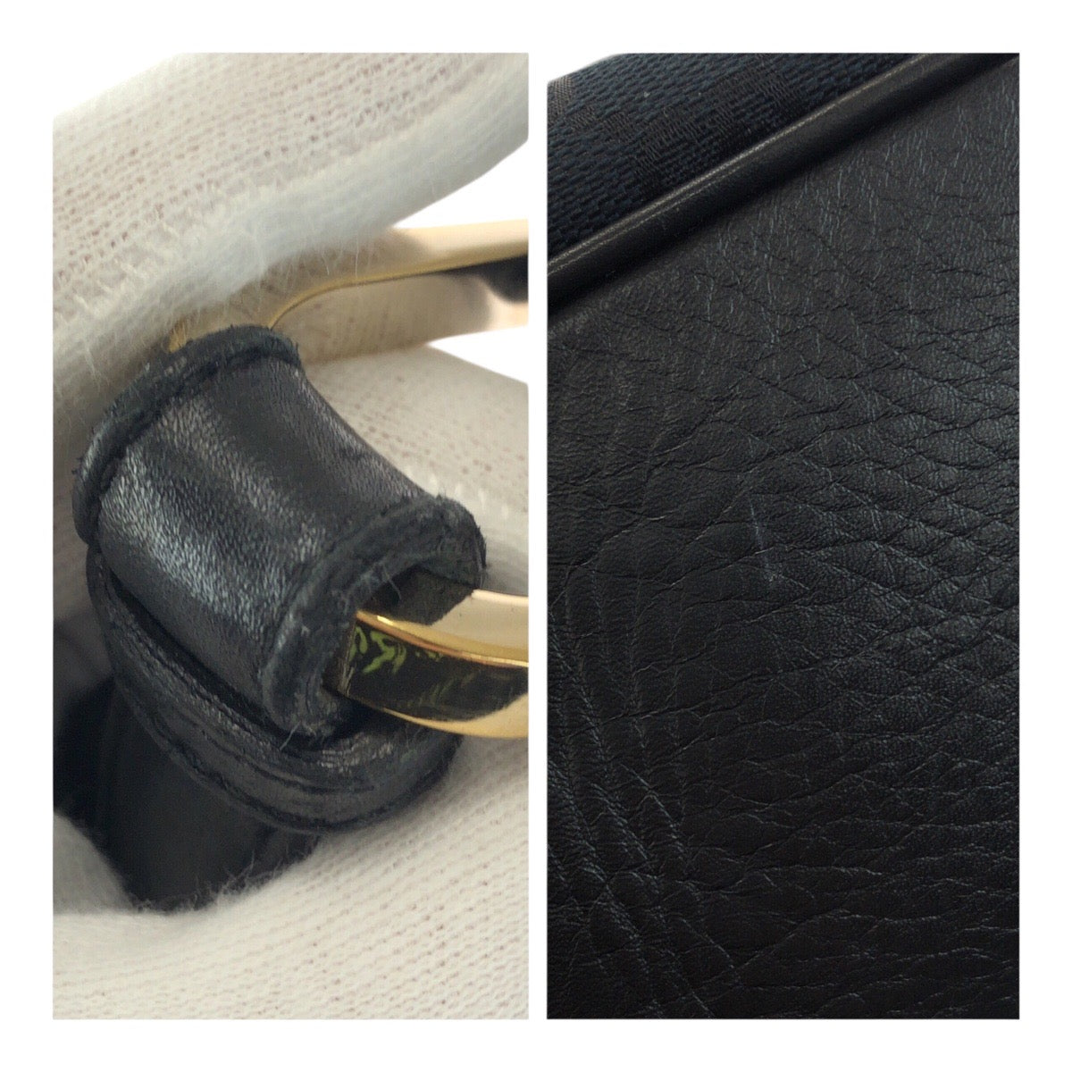 20570
GUCCI グッチ ホーボー ブラック 黒 ゴールド金具 GGキャンバス / レザー 001.42870 ショルダーバッグ ハンドバッグ レディース ABP38