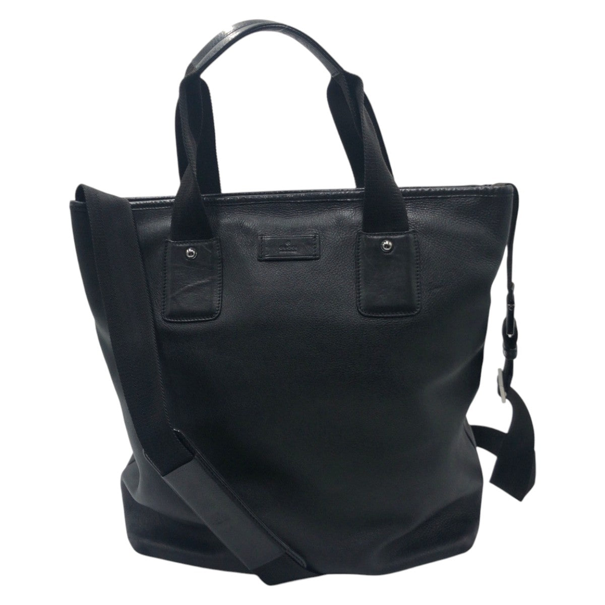 20571
GUCCI グッチ ブラック 黒 レザー 162486 トートバッグ ショルダーバッグ 2WAY 男女兼用 メンズ ABP44