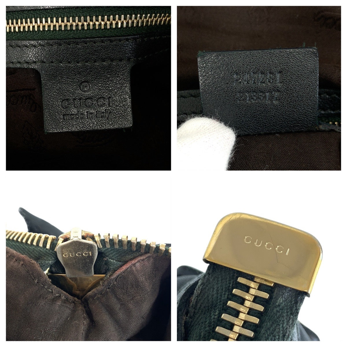 20572
GUCCI グッチ グッチシマ ダークグリーン系 グレー系 ゴールド金具 レザー 247281 トートバッグ ショルダーバッグ 2way レディース ABP50