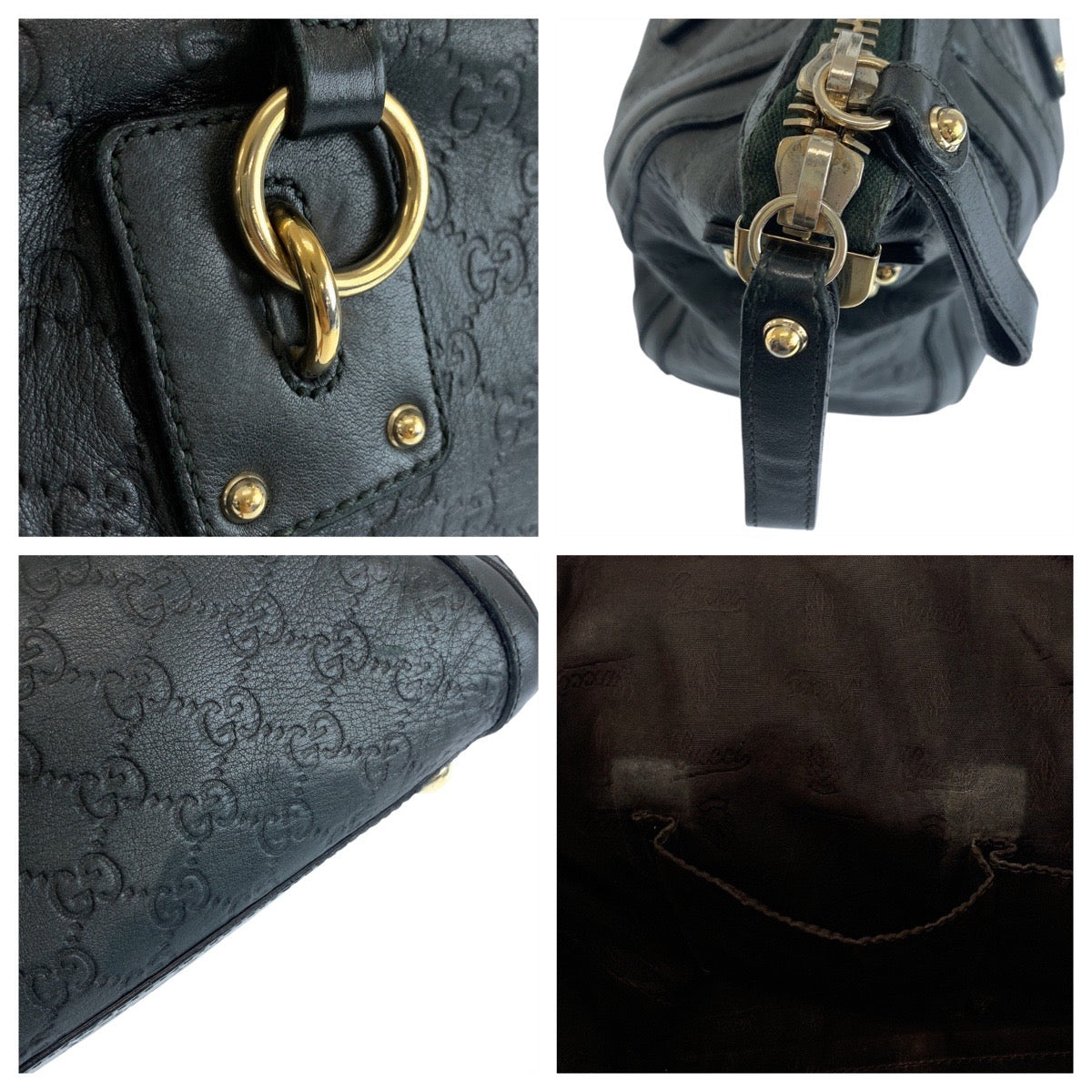 20572
GUCCI グッチ グッチシマ ダークグリーン系 グレー系 ゴールド金具 レザー 247281 トートバッグ ショルダーバッグ 2way レディース ABP50