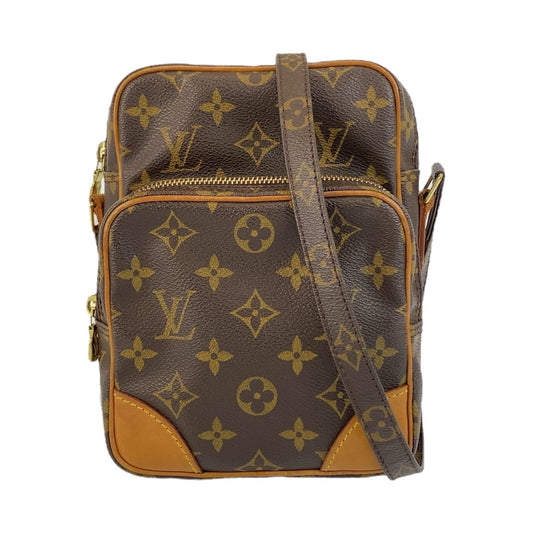 20574
LOUIS VUITTON ルイヴィトン モノグラム アマゾン ブラウン ゴールド金具 PVC / レザー M45236 ショルダーバッグ ポシェット レディース AB56