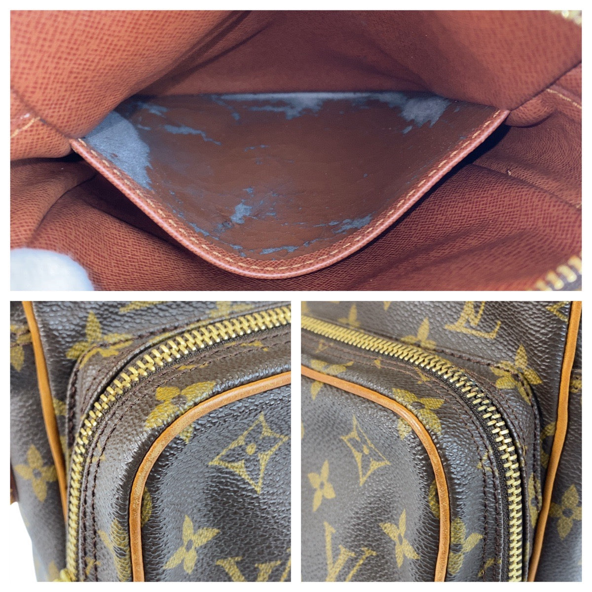 20574
LOUIS VUITTON ルイヴィトン モノグラム アマゾン ブラウン ゴールド金具 PVC / レザー M45236 ショルダーバッグ ポシェット レディース AB56