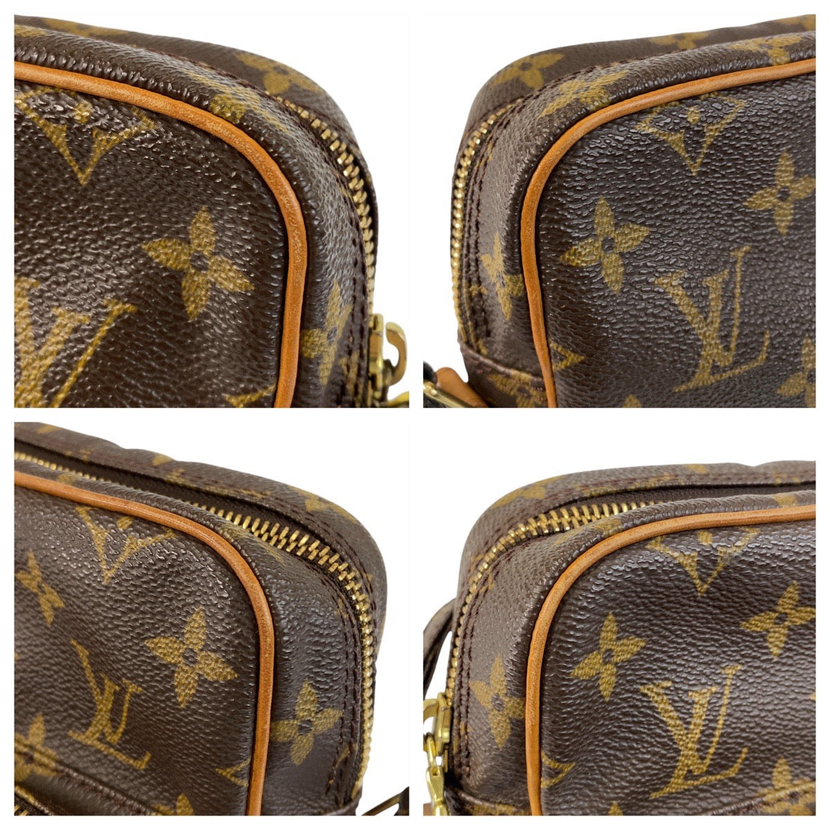 20574
LOUIS VUITTON ルイヴィトン モノグラム アマゾン ブラウン ゴールド金具 PVC / レザー M45236 ショルダーバッグ ポシェット レディース AB56