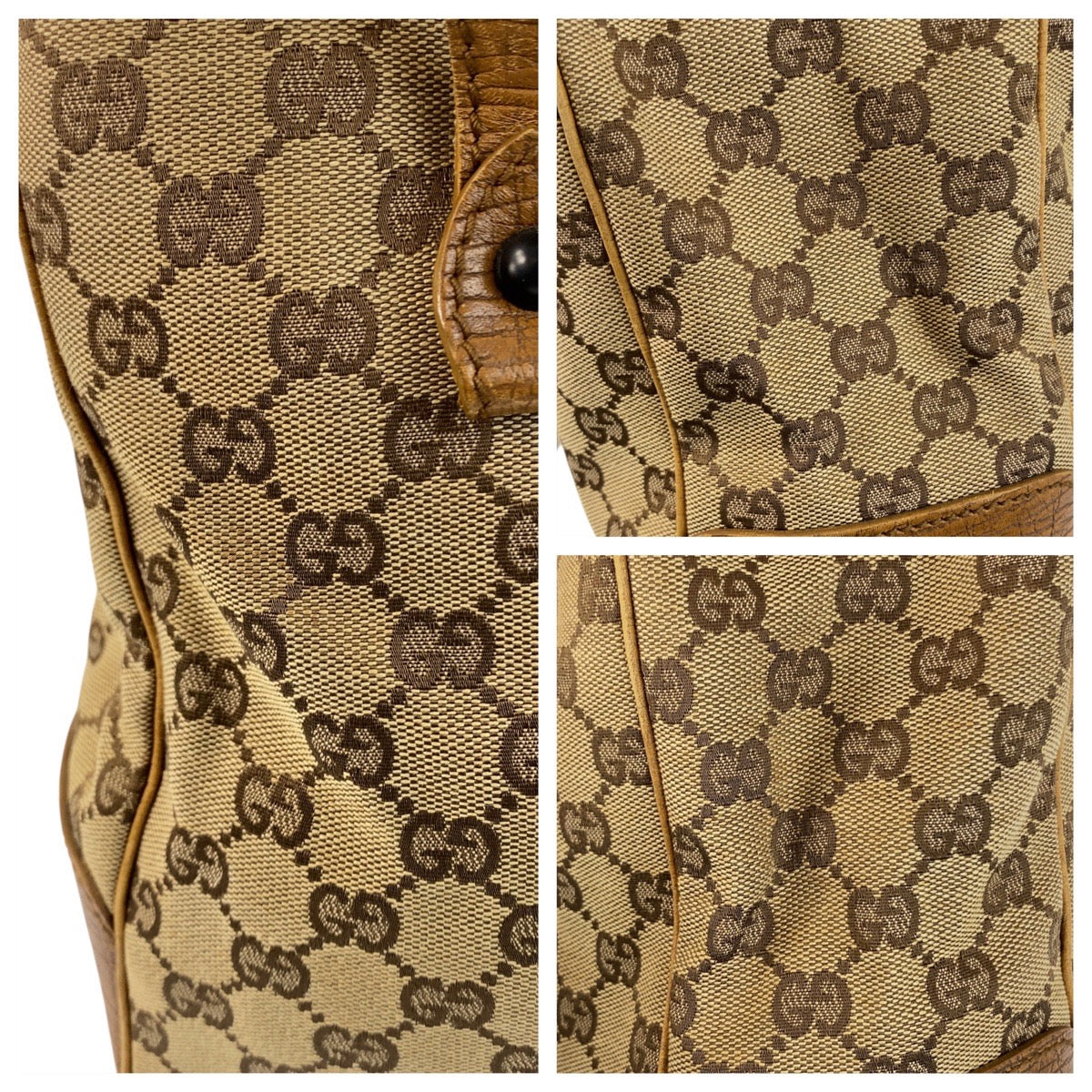 20575
GUCCI グッチ バンブー ベージュ ブラウン GGキャンバス / レザー 112526 トートバッグ ショルダーバッグ レディース ABP35